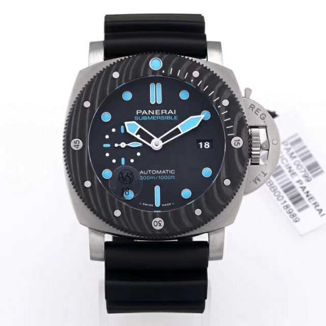 

Luxury Watches For Mens Mechanical watch Paneraiss Luminors Submersible Pam799 Titanium Carbotech Black Dial Swiss P9010 Brand Italy Sport Wristwatches, Khaki