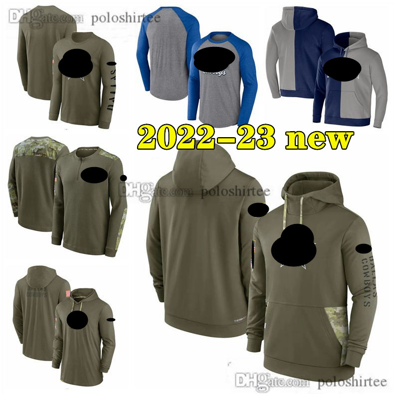 

Men's Dallas''Cowboys''Football Hoodies Sweatshirt Olive 2022-23 Salute to Service Therma Performance Pullover Football''nfl Hoodie Long sleeve T-Shirt