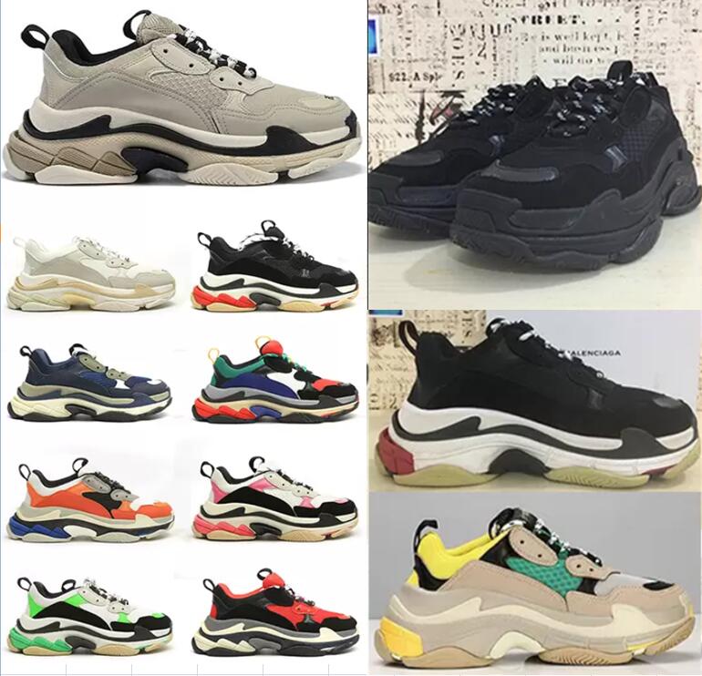 

2022 triple s 17FW men women designer casual shoes platform sneakers black white grey red pink blue green Light Tan trainers sports Jogging Walking size 36-45, B11
