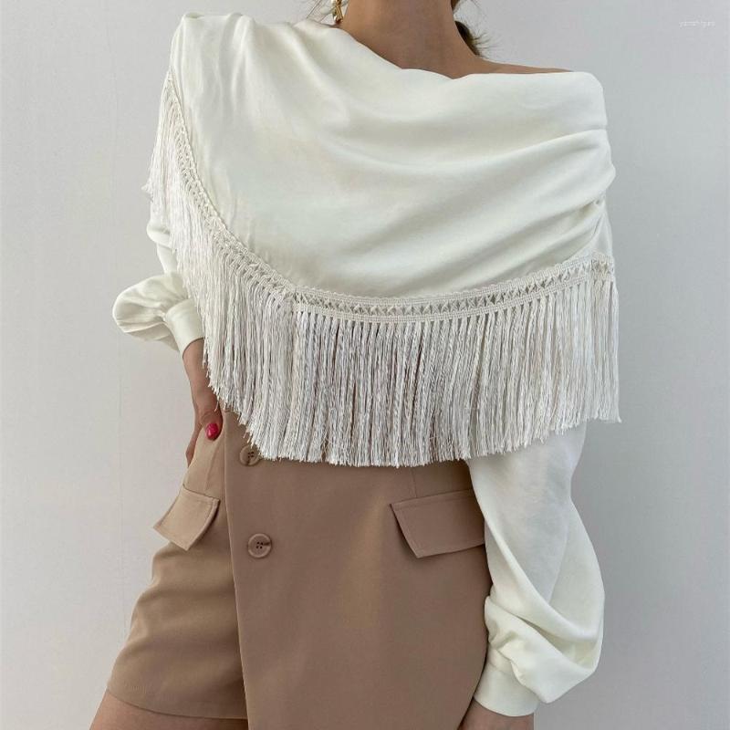 

Women's T Shirts Alien Kitty Tassel T-Shirts Women Loose-Fitting Autumn Cotton 20222 Chic Full Sleeve Sweatshirts Casual Office Lady, Black