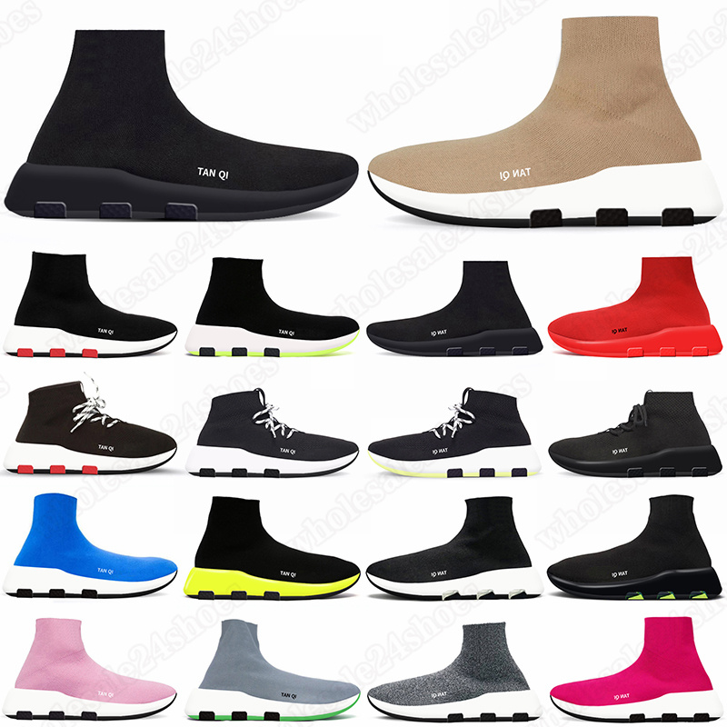 

sock shoes for men women Graffiti Beige Black White casual designer platform sneakers Clear Sole Lace-up White GAI mens womens outdoor trainers hotsale, Lace-up triple beige