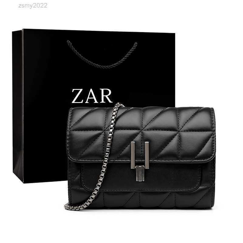 

luxury designer bags women leather chain crossbody bags for women handbags shoulder bags messenger female za clutch 2022, Black