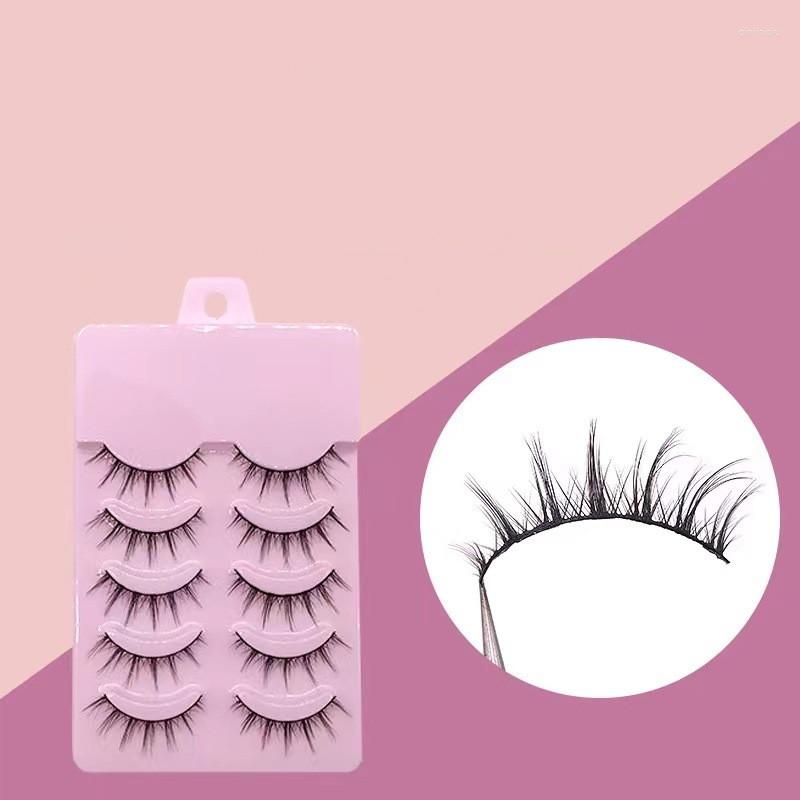 

False Eyelashes 5 Pairs 3D Natural Fluffy Soft Wispy Long Volume Cross Reusable Eye Lash Extension Eyelash MaKeup Tools