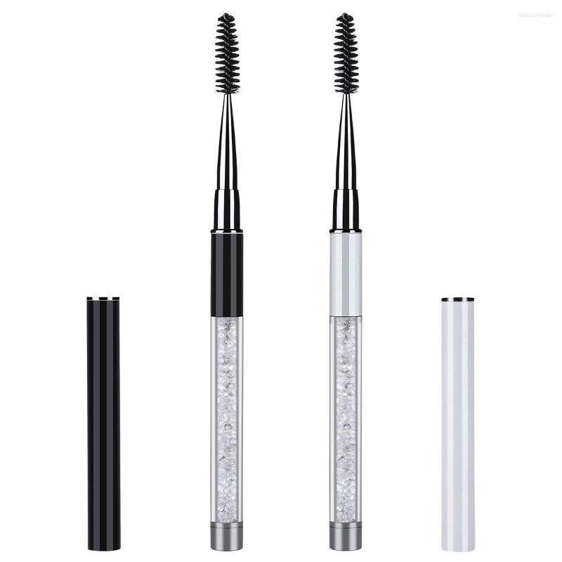 

Makeup Brushes Professional Diamond Eyelash Brush Crystal Rhinestone Handle Lash Mascara Eyebrow For Extension