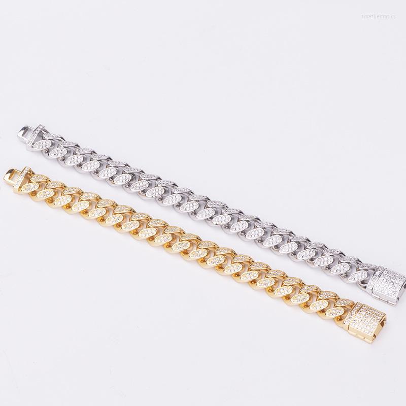 

Link Bracelets Chain Tengci Luxury Fashion High Quality Hip-hop Style Rock Copper Zircon Bracelet For Women And Men To Wear Jewelry