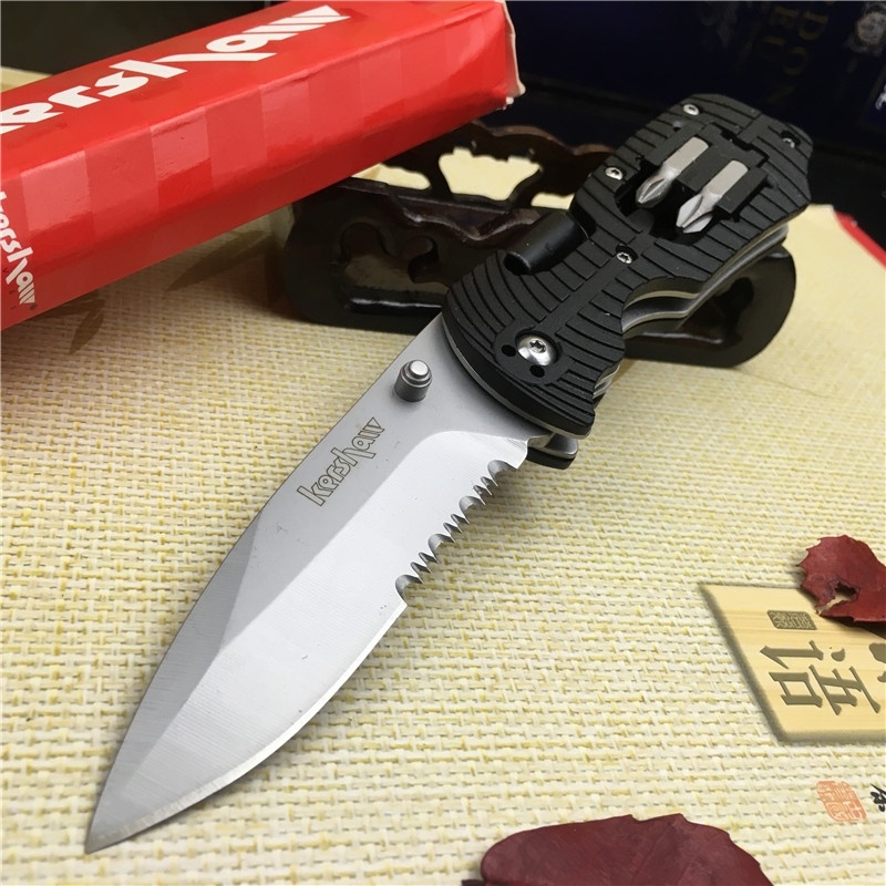 

Kershaw Knives 1920 Select Fire Folding Knife 3.4' 8Cr13MoV Blade With 4 Bits Outdoor survival Pocket TOOL