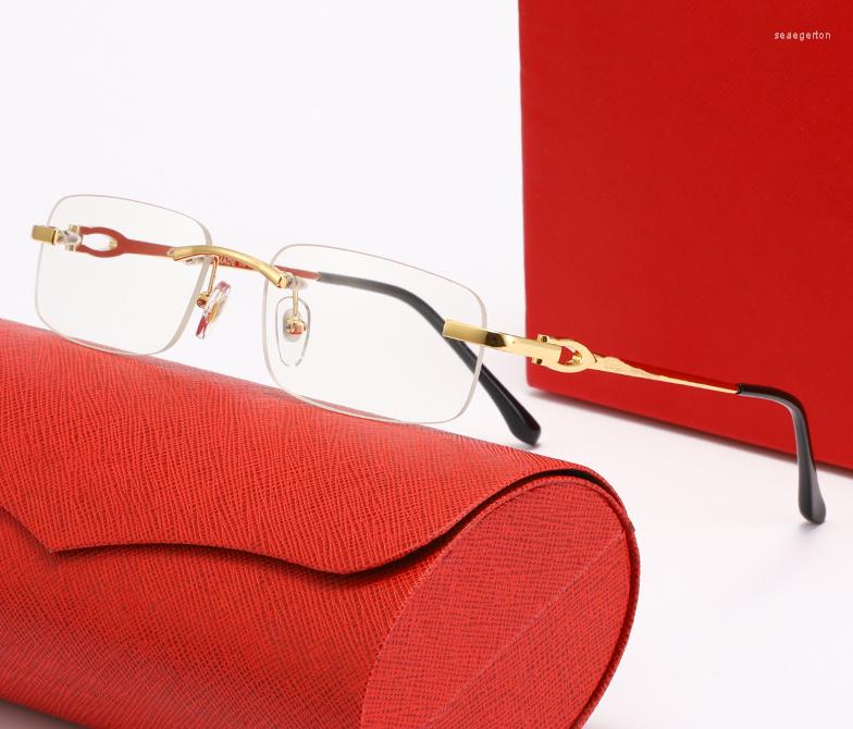 

Sunglasses Sunlasses Frame Men Gold Rimless Women Eyeglasses For Man Clear Lens Prescription Spectacle Vintage Gafas Hombre