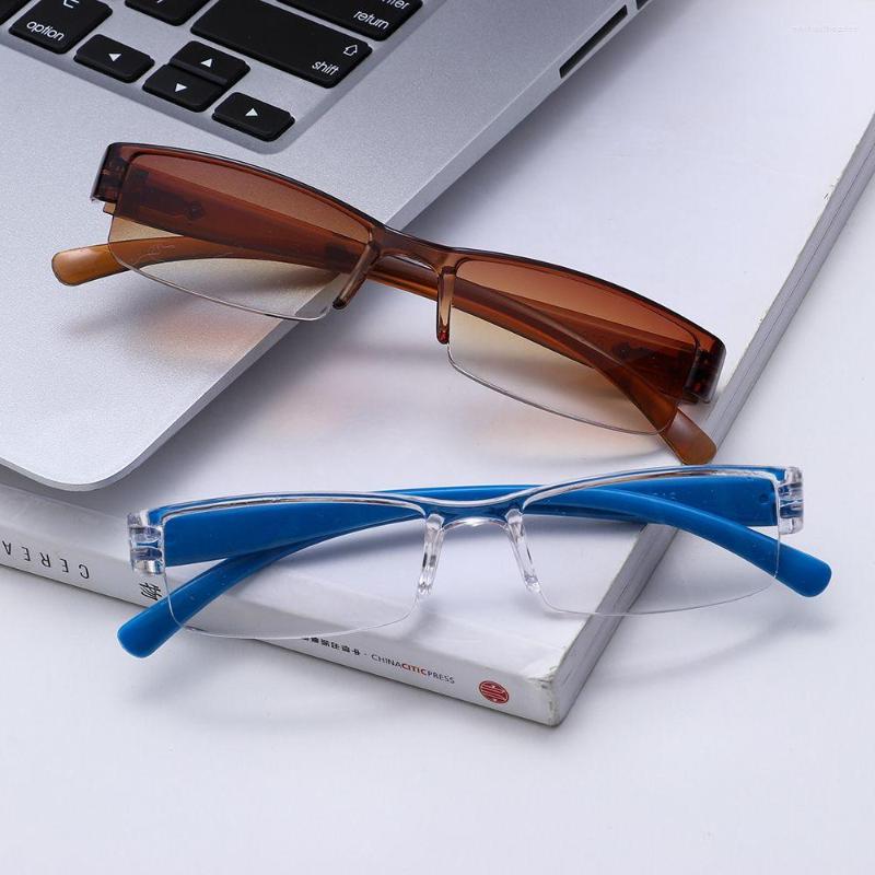 

Sunglasses Fashion Korean Reading Glasses For Men & Women Clear Lens Half Frame Presbyopic Readers Eyewear 10- 40