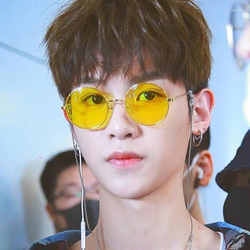 

Sunglasses Classic Punk Retro Men's Women's Round Metal 2022Male Female Frame Eyewear Driving UV400 Fashion