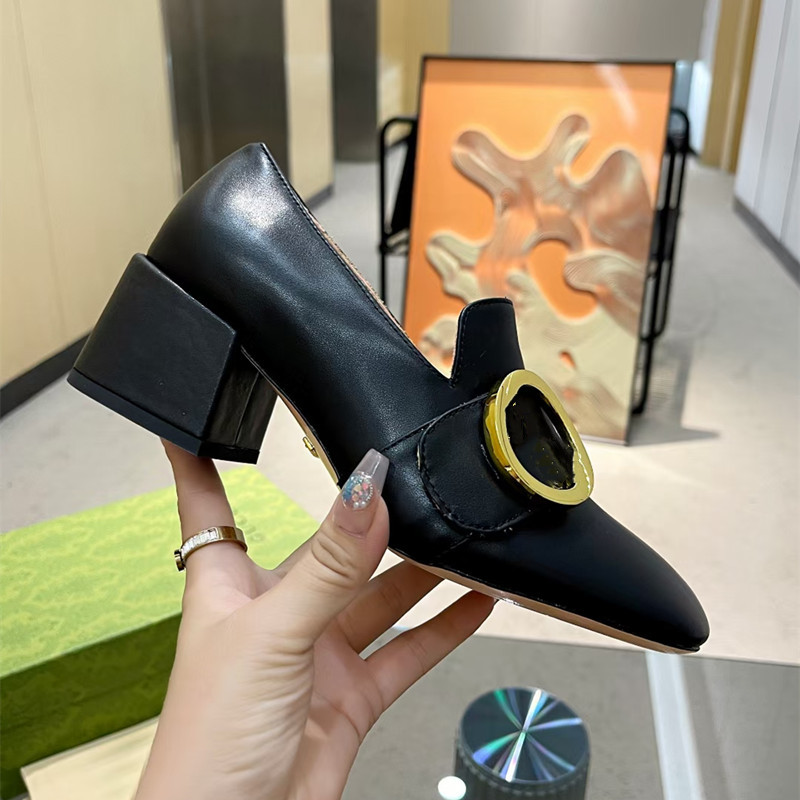 

Fashion heel thick bottom Mary Jane dress shoes loafers women's genuine leather round toe solid color single shoes spring and autumn holiday girls, As pic