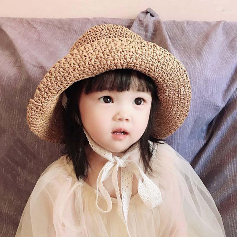 

Hats Ncmama 1PC Fashion Lace Baby Hat Summer Straw Girl Cap Beach Children Panama Princess And Caps For Kids, Type 3