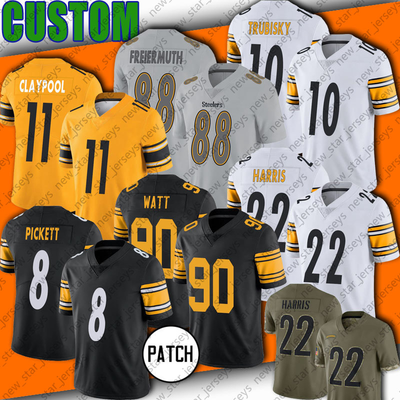 

22 Najee Harris Football Jersey Kenny Pickett George Pickens Pat Freiermuth Diontae Johnson Jerseys Pittsburgh Steelers Myles Jack Minkah Fitzpatrick Highsmith, Woman custom jersey (gr)