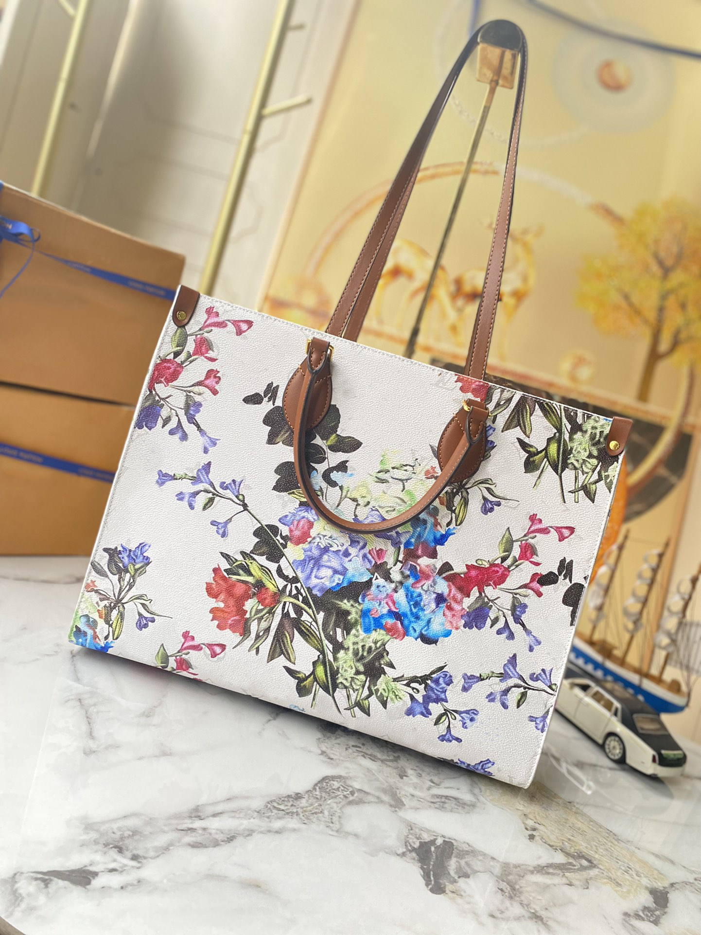 

2022 New Women's Bag Fashion Designer Women Classic Printed Handbag Super Large Print Mini Trim Supers Quality Large Capacity Bags onthego, Extra freight