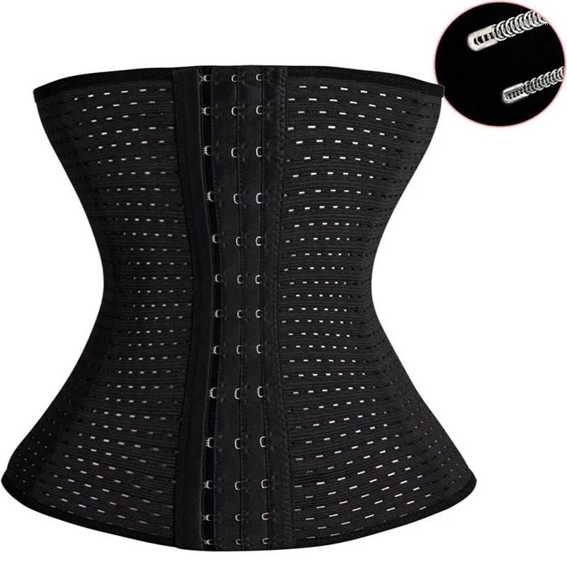 

Bustiers & Corsets Women Waist Trainer Slimming Belt Steel Boned Corset Sexy Body Shapers Postpartum Belly Modeling Strap Shapewear, Black