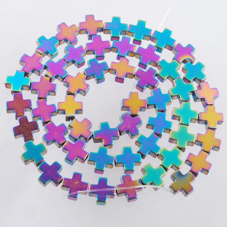 

No Magnetic Materials Hematite Stone Cross 8x2mm Loose Beads Strand for DIY Jewelry Making Earrings Bracelets Necklace Accessories BL311