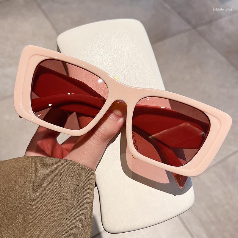 

Sunglasses Oversized Vintage Full Square Frame UV400 Brand Designer Women Shades Trendy Fashion Multicolor Eyewear For LadySunglasses