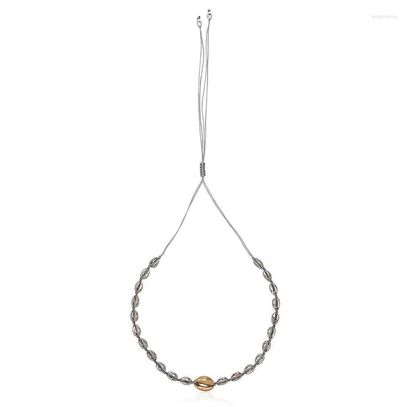

Choker 2022 Style Classic Shell Necklace Gold Color Large Silver Small Shells Collares De Moda Fashion Rope
