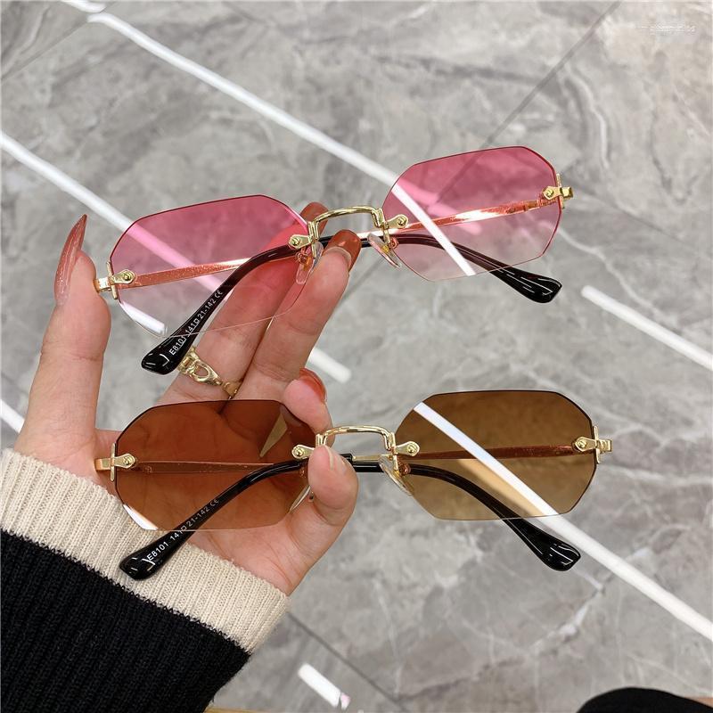 

Sunglasses Retro Fashion Men/Women Design Rimless Sun Glasses Vintage Frameless Eyeglasses UV400SunglassesSunglasses