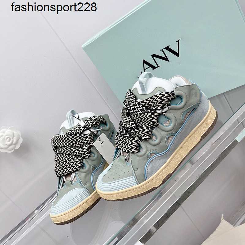 

Dress Shoes Designer Lanvins Bread Shoes New Forrest Gump Sports Women Couple Casual Versatile Men Sneakers, Ice blue