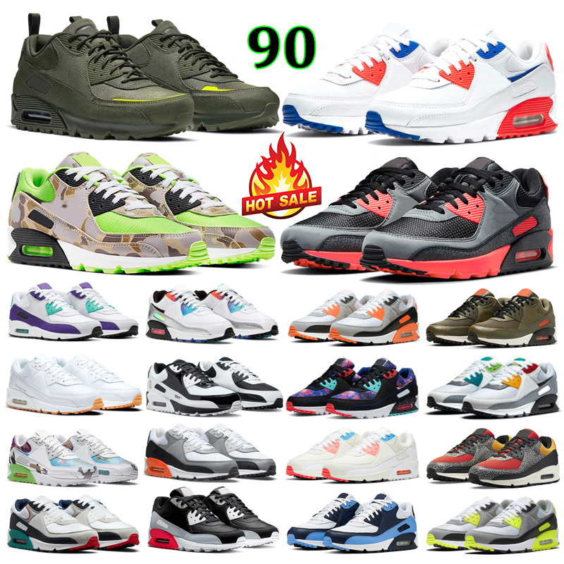 

90 running shoes for men women designer sneakers 90s chaussures Triple Black Infrared Solar Flare White Surplus Wolf Grey Raptors outdoor sport mens trainers, Unc