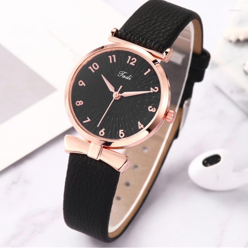 

Wristwatches Personality Printed Leather Strap Simple Wrist Watch Jewelry, 04