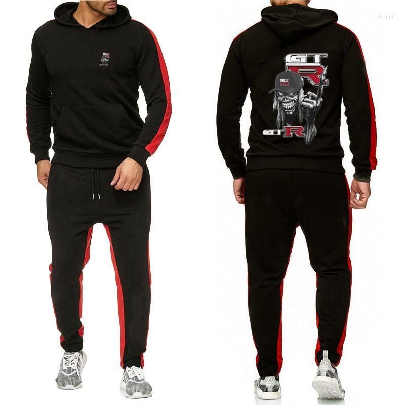 

Men's Tracksuits Men's 2022 Spring And Autumn Stitching Hoodie Suit Death God DJ-GTRlogo Fashion Novel Trend Casual All-match Lace, Yellow