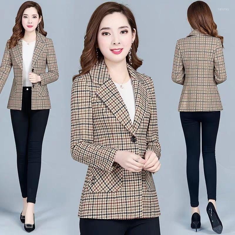 

Women's Suits Ladies Blazers Long Sleeve Blazer Women Suit Female Feminine Femme Spring/autumn England Style Jacket, Gray blazers