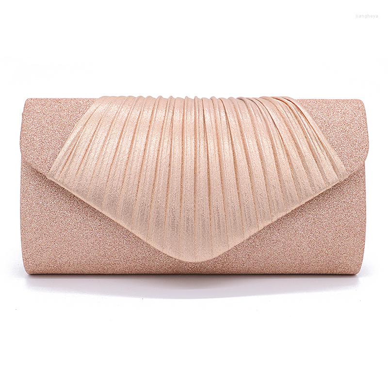 

Evening Bags Bag Fashion Shoulder High-End Pull Folding Clutch Leisure 2022 Nian Women's Hand Solid Color, Black