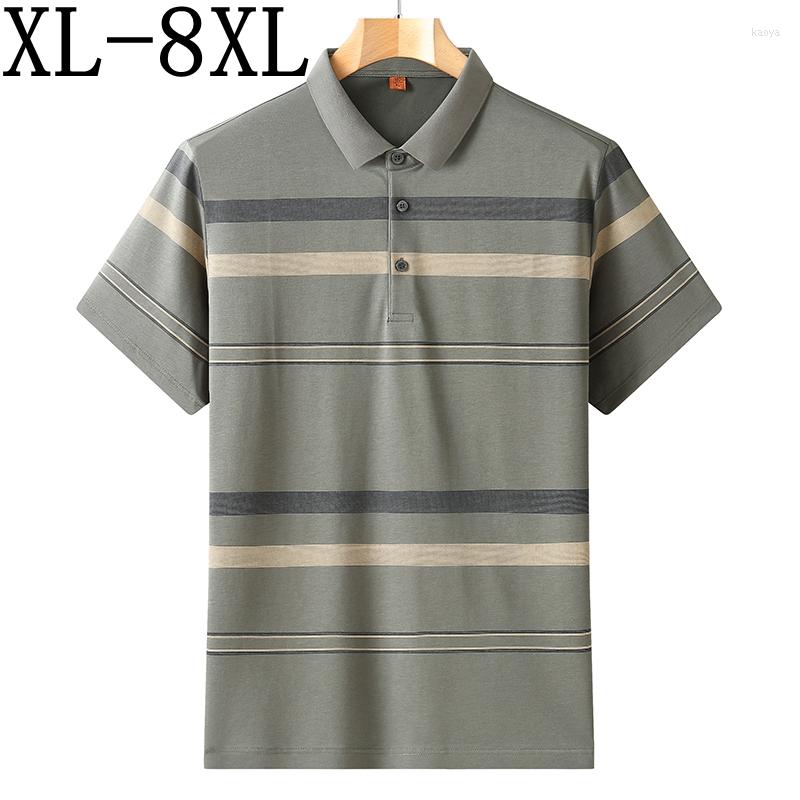 

Men's Polos Size 8XL 7XL 6XL 2022 Summer Business Loose Polo Shirt Men Short Sleeve Casual Mens Shirts Top Quality Homme, Blue