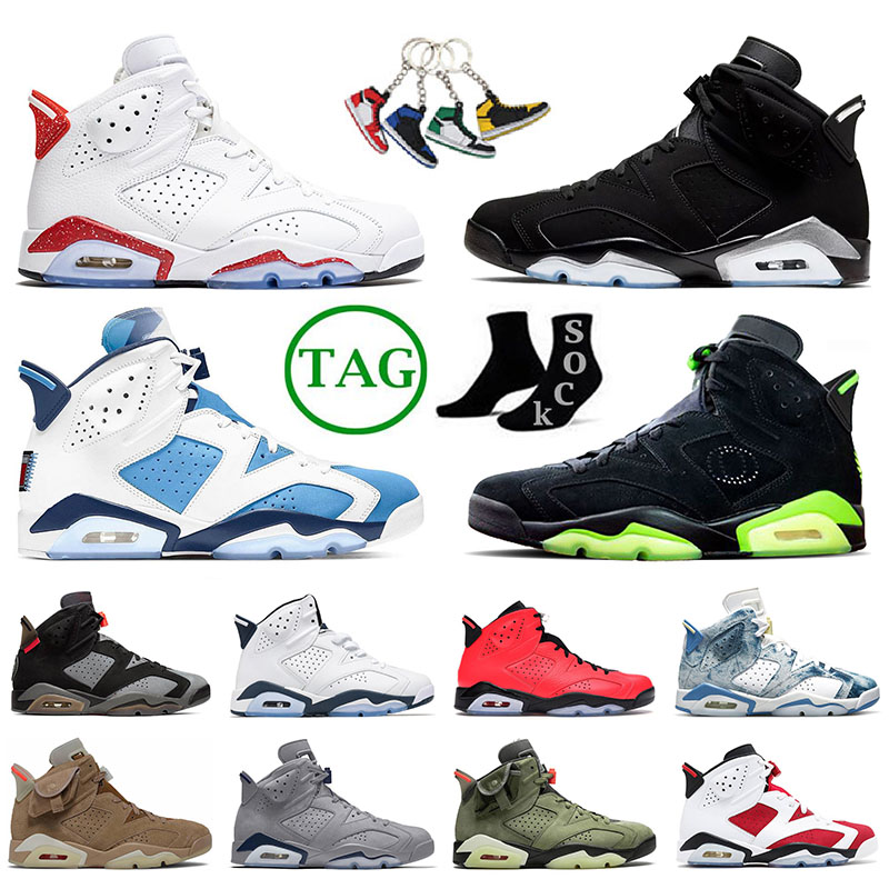 

New Jorda 6 Basketball Shoes Size US 13 Jumpman Sneakers Washed Denim Metallic Silver Midnight Navy Outdoor Sports Women Jorden 6s Marquette, 40-47 midnight navy