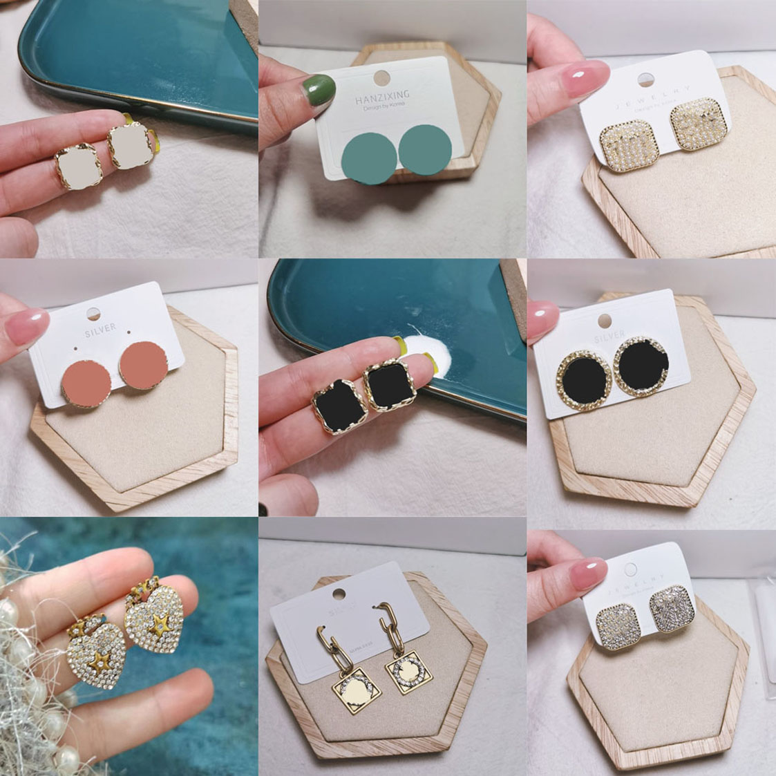 

23ss 20color Mixed 18K Gold Plated Letter Stud 925 Silver Charm Brand Designer Geometric Women Round Crystal Rhinestone Pearl Earring Wedding Party Jewerlry