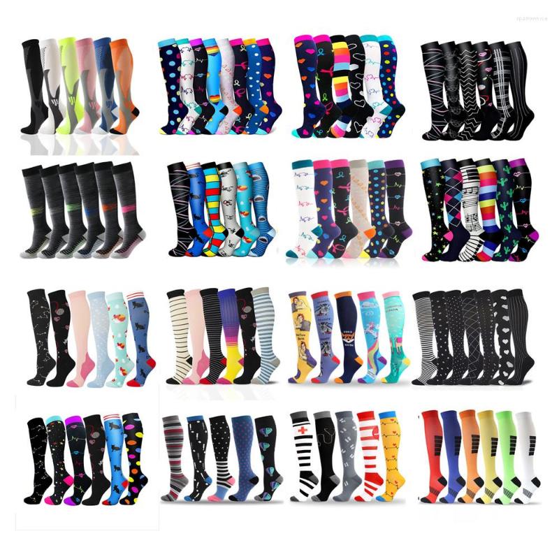 

Men's Socks Compression Varicose Veins Stockings Dropship Sports Outdoor Sport Running Cycling Long Pressure, 3 pairs omix003-26