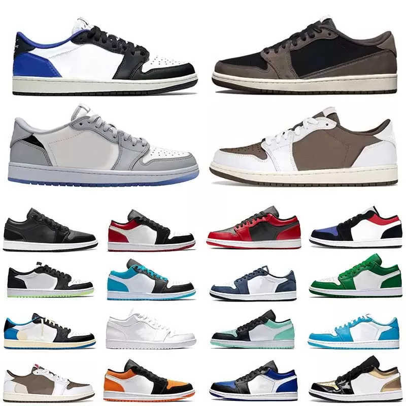 

2022 Jumpman Low 1 1s basketball shoes black toe court purple SP men women sneakers Size 36-45 Multi, 23