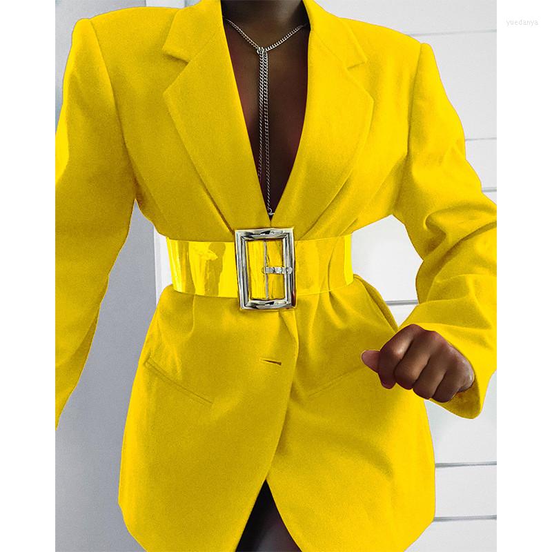 

Women' Suits Slim Solid Blazers Women Autumn Suit Jacket Female Work Office Lady Black Single Button Business Notched Blazer Coat Zevrez