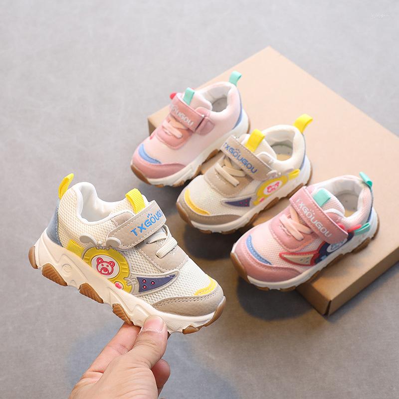 

Athletic Shoes Girls Baby Single Boys 2022 Children's Breathable Mesh Sports Running Non-slip Air-mesh Cute, Pink