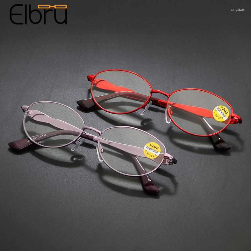 

Sunglasses Elbru 2022 Fashion Anti Blue Light Reading Glasses For Women Vintage Men Metal Frame Presbyopia Eyeglasses Diopters 1.0 4.0