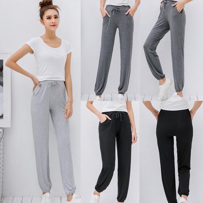 

Women's Pants Trousers Color Women Long Sports Fashion Leisure Loose, Black