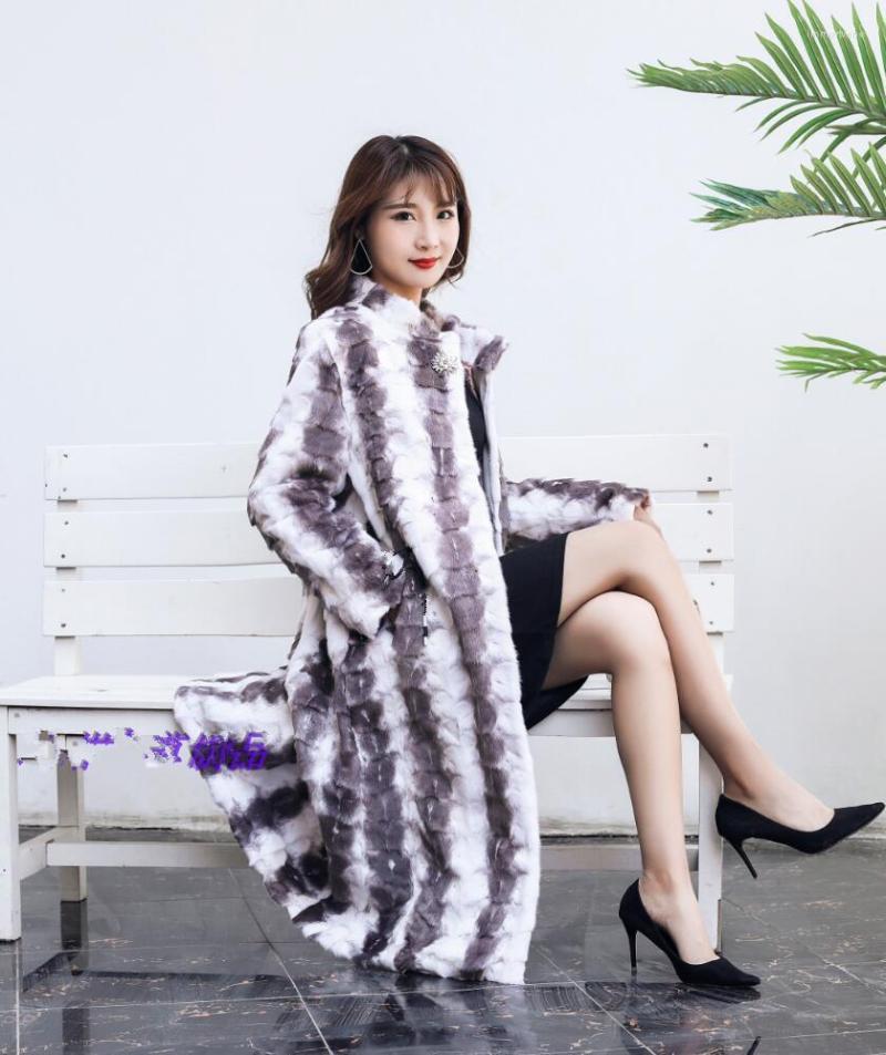 

Women' Fur Real Pieces Female Mink Coat And Women Winter Outwear Long Plus Size, Cross mink