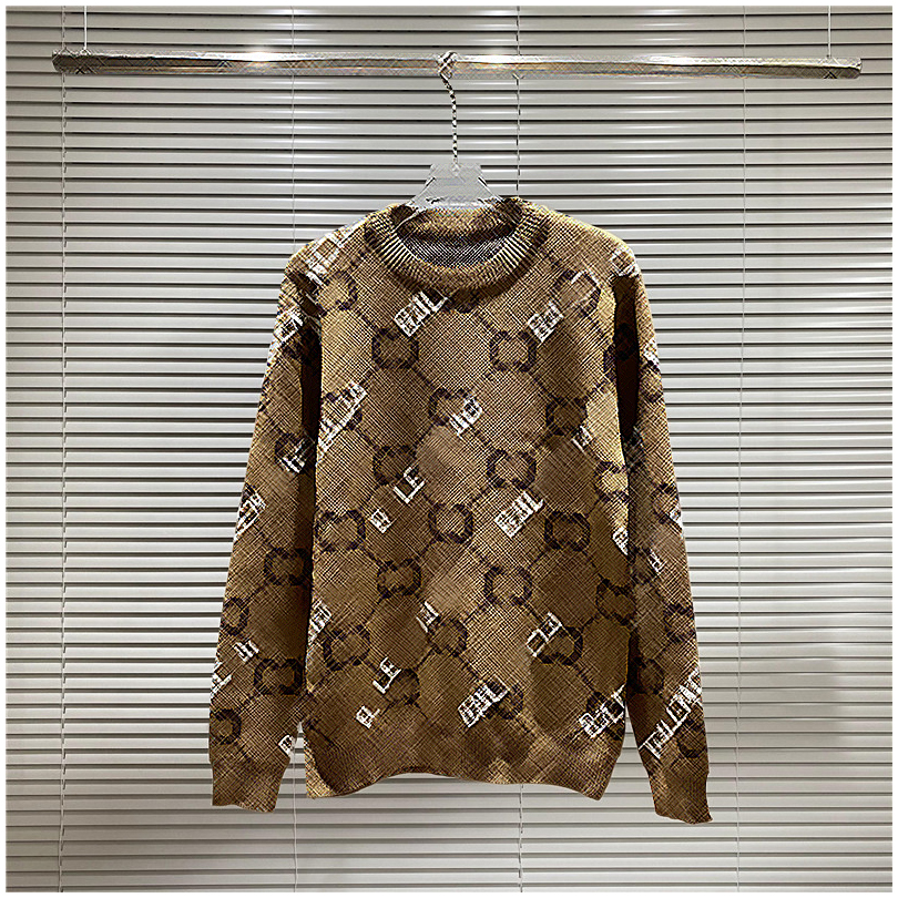 

2023 Mens sweater jacquard letter turtleneck loose sweaters stripe knitting in autumn and winter knits bbletter b6, G3