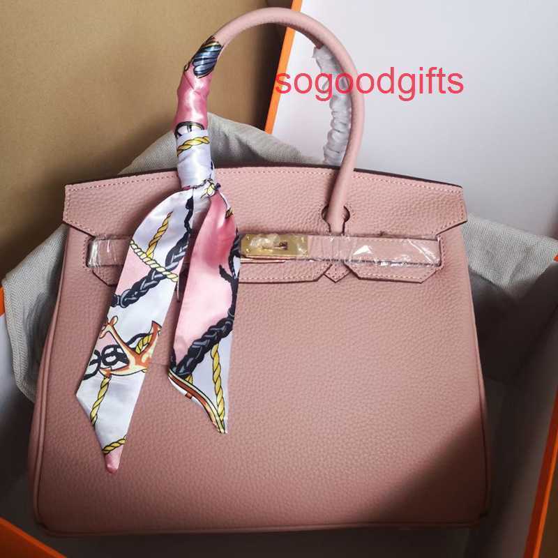 

Designer Bags Herme Luxury Genuine Leather Women's Single Shoulder Handbags Lychee grain leather bag large capacity one shoulder female 2022, White