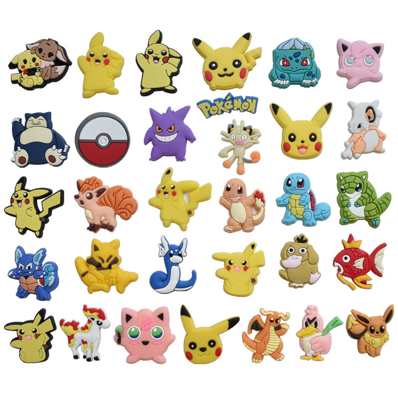 

Anime charms wholesale cute elf ghost duck turtle cartoon charms shoe accessories pvc decoration buckle soft rubber clog charms fast ship, Equally mixed colors