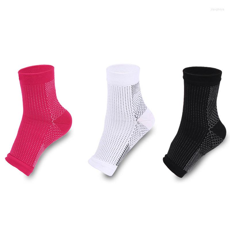 

Sports Socks 2pcs Men Women Foot Angel Anti Fatigue Outerdoor Compression Breatheable Sleeve Support Brace Sock, Black