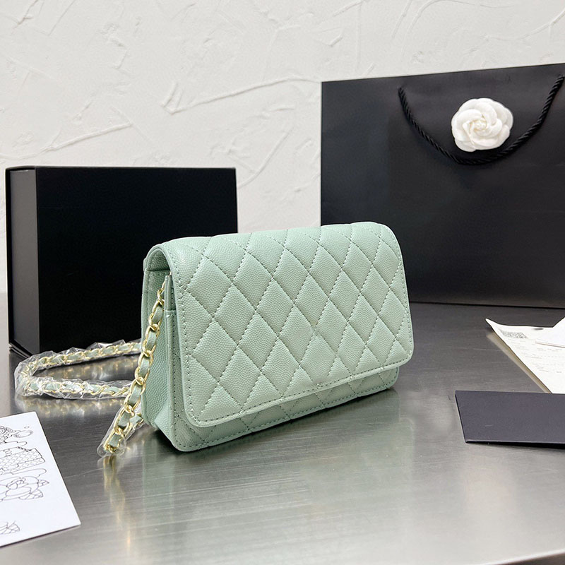 

2022ss Women Woc Fashion Classic Flap Shoulder Bag Diamond Lattice Leather Quilted Retro Mini Portable Luxury Designer Wallet Clutch Fashion Sacoche Suitcases 19C, White