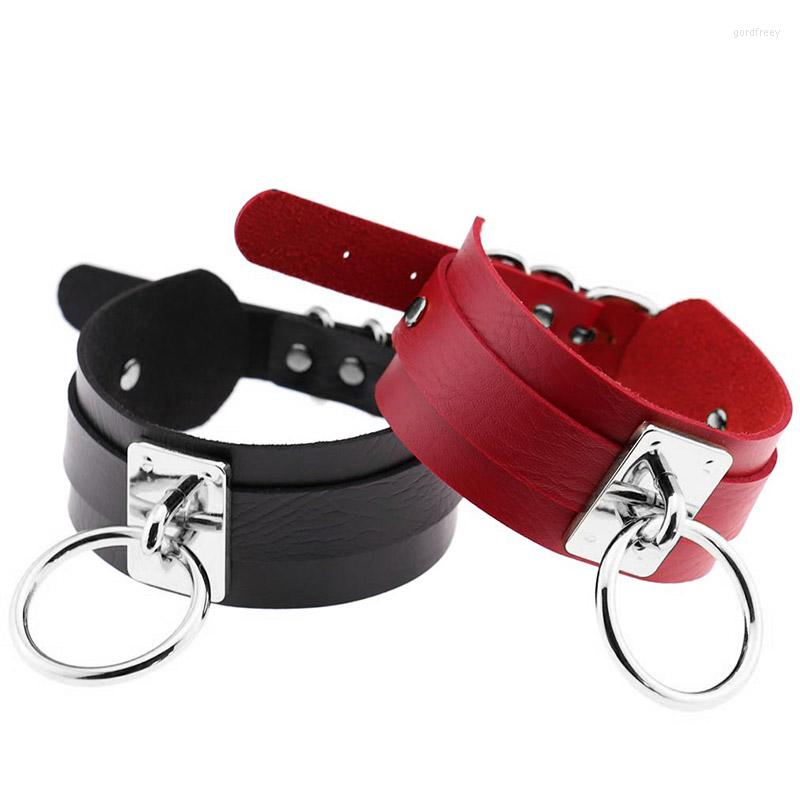 

Choker Harajuku PU Leather Chain Single-ring Collar Neck Sleeve Street Nightclub All-match Necklace Fashion Neckband