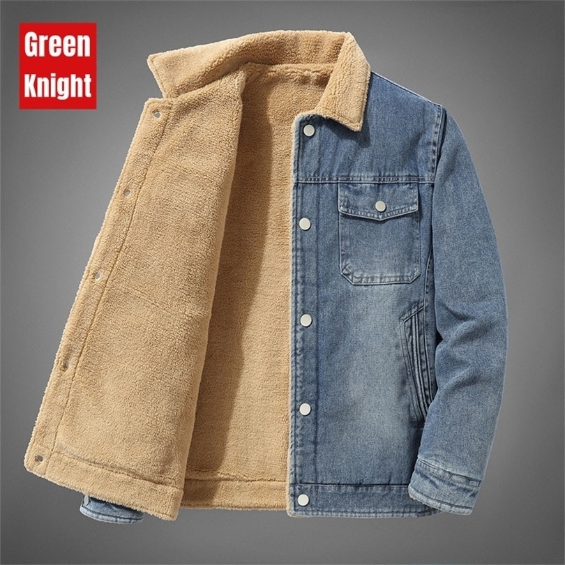 

Mens Jackets jeans jacket coat autumn and winter fashion br thick cashmere casual work clothes wind proof warm cotton 220930, Blue
