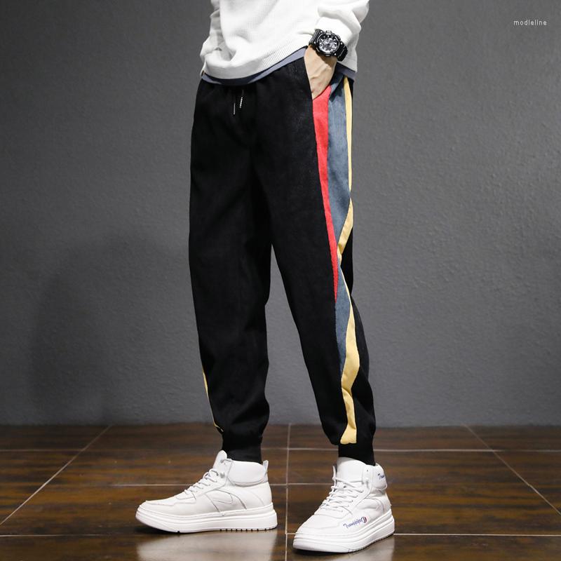 

Men's Pants Large Size Men 's Trendy Suede Loose Ankle-length Special Multicolor Skinny Spring And Autumn M-5XL, K9229 black