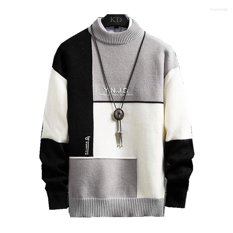 

Men's Vests Fashion Winter Cashmere Warm Sweater Men Autumn Pullover Patchwork Slim Fit Sweaters Tops Knitted Men's Christmas Jumper, Black
