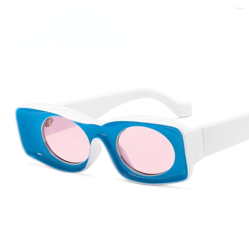 

Sunglasses Colorful Concave Shape Men's And Women's Fashion Show Small Frame Square Trend High Quality