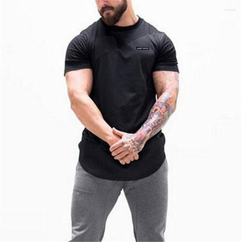 

Men's T Shirts Mens Brand Training Short Shirt Running Fashion Fitness Men Clothing Singlets Plus Big Size Cotton Sleeve Tshirt, Plain white