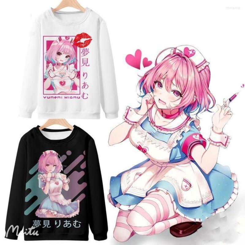 

Men's Hoodies Vtuber Yumemi Riamu 3D Printing T-shirt Fashion Round Neck Long Sleeve Pollover Japanese Harajuku Streetwear Plus Size